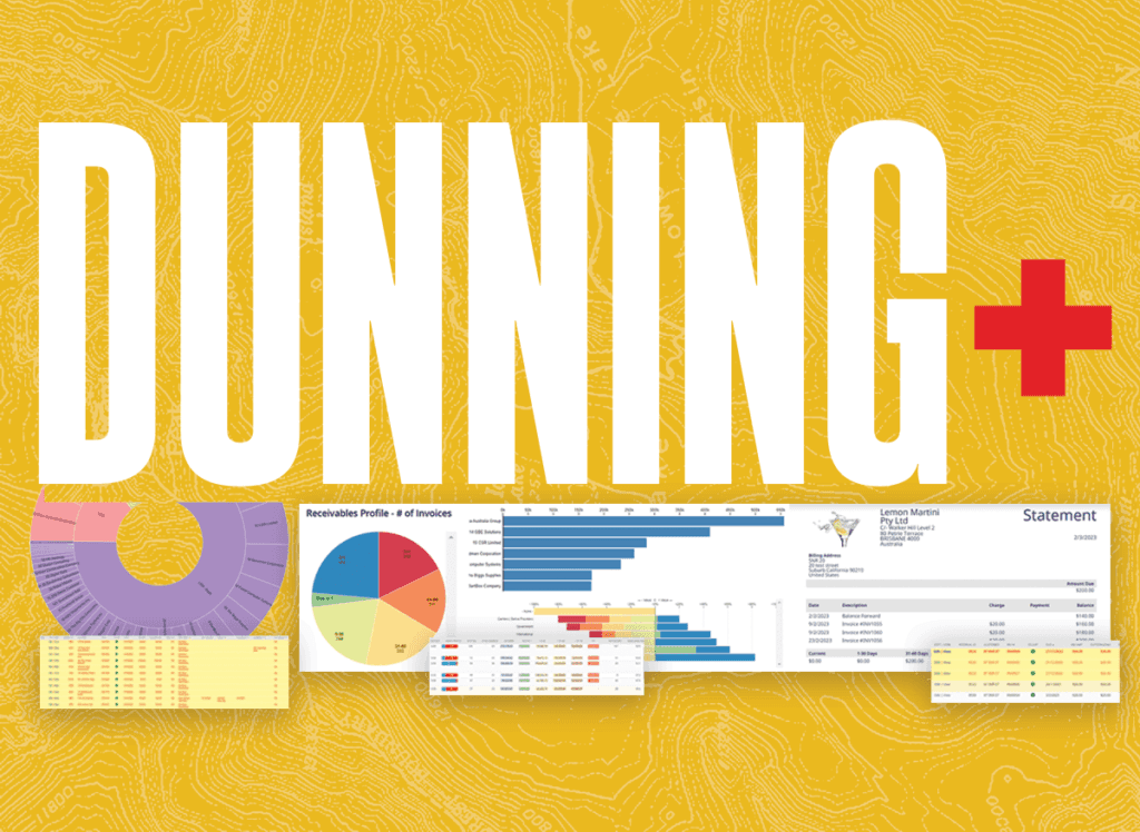 Dunning+ receivables dashboard inside NetSuite