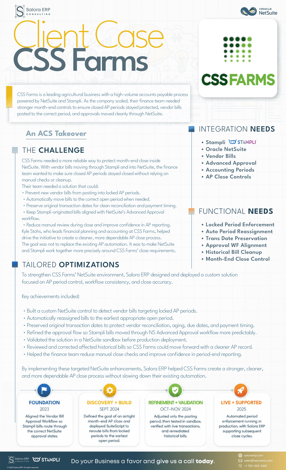 CSS Farms client case study one-pager