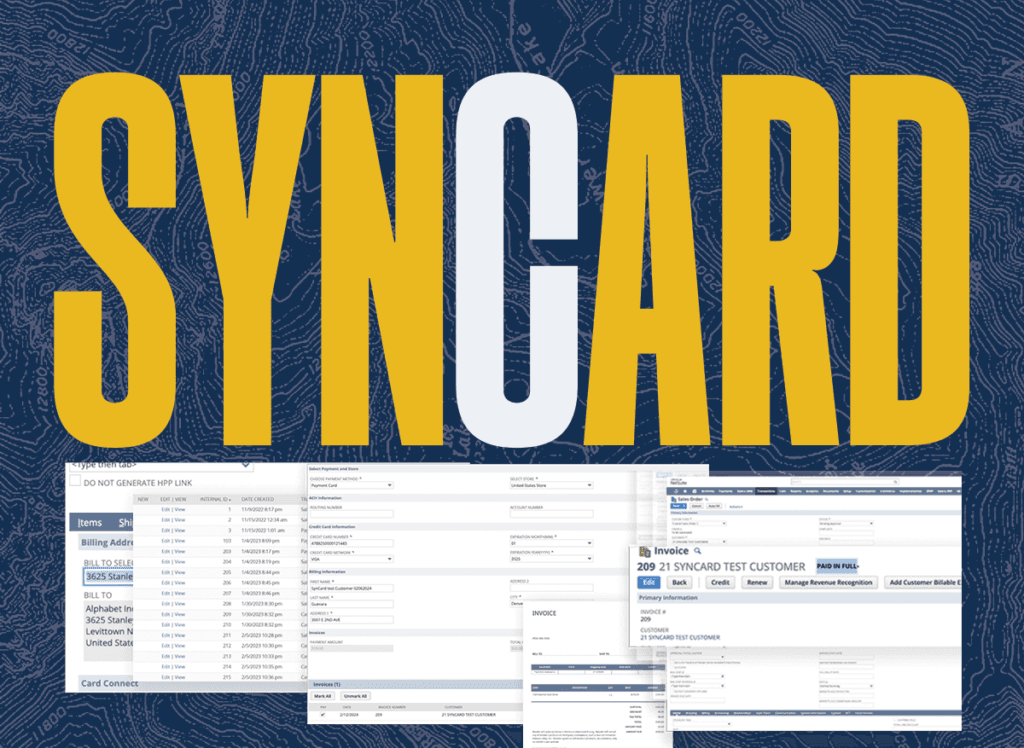 Syncard hosted payment page inside NetSuite